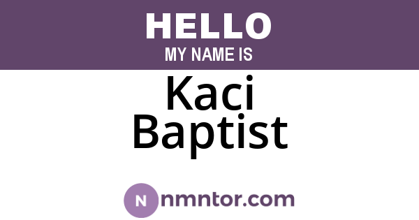 Kaci Baptist