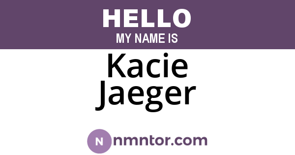 Kacie Jaeger