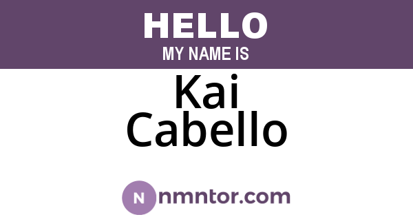Kai Cabello