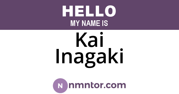 Kai Inagaki
