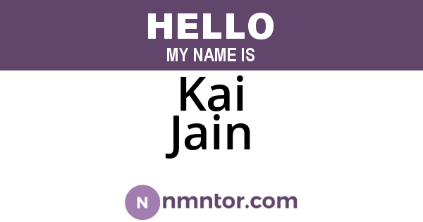 Kai Jain