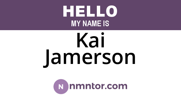 Kai Jamerson