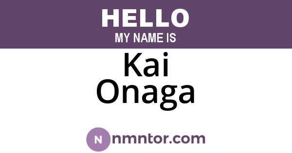 Kai Onaga
