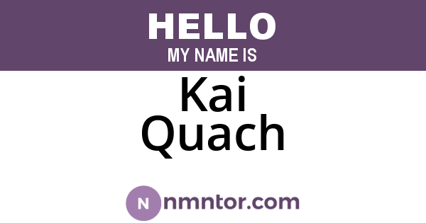 Kai Quach