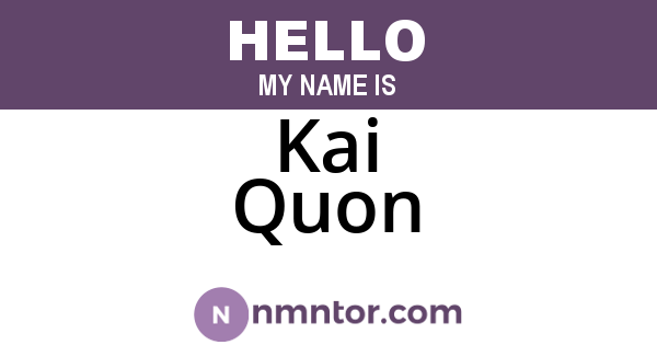 Kai Quon