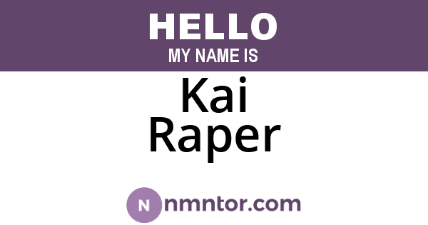 Kai Raper