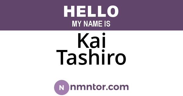 Kai Tashiro