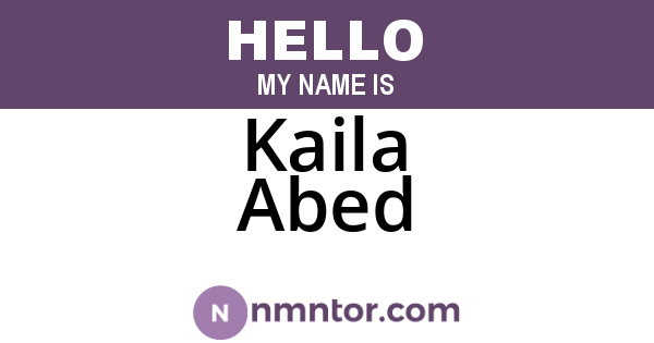 Kaila Abed