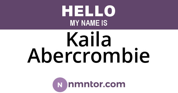 Kaila Abercrombie
