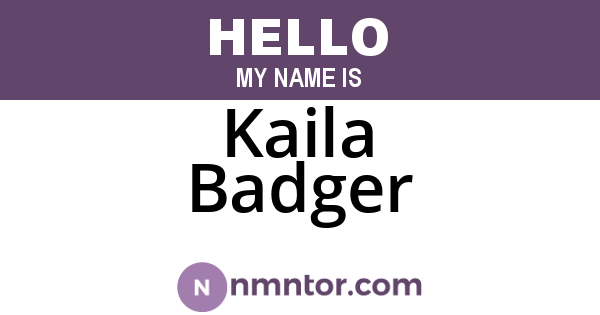 Kaila Badger