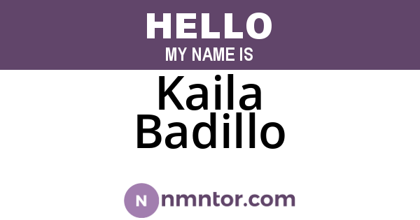 Kaila Badillo