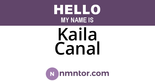 Kaila Canal