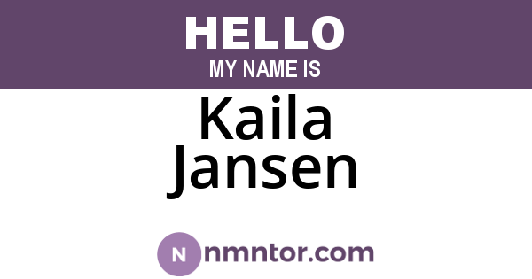 Kaila Jansen