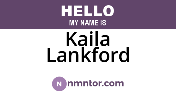 Kaila Lankford