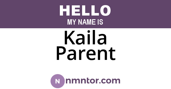 Kaila Parent