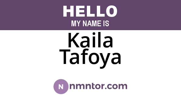 Kaila Tafoya