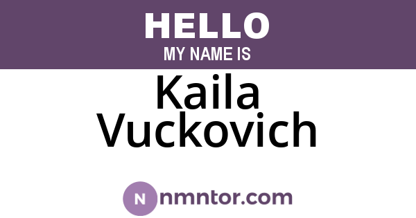 Kaila Vuckovich