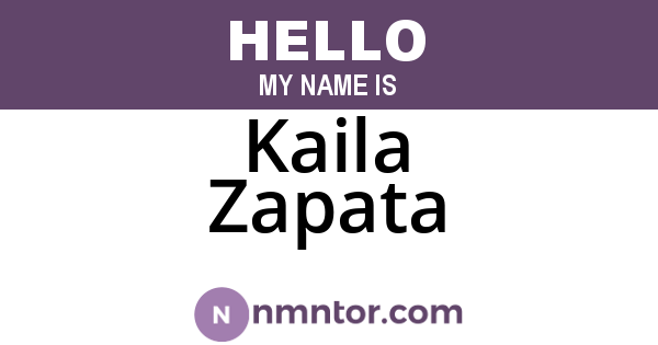 Kaila Zapata