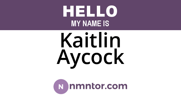 Kaitlin Aycock