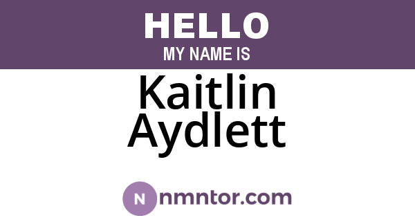 Kaitlin Aydlett
