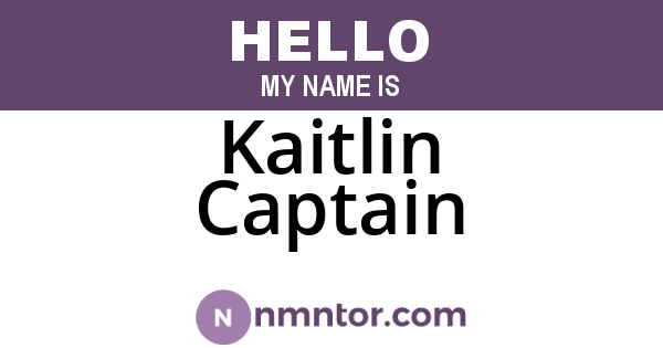 Kaitlin Captain