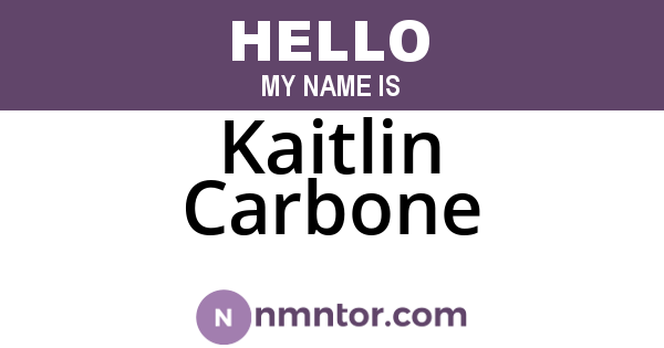 Kaitlin Carbone