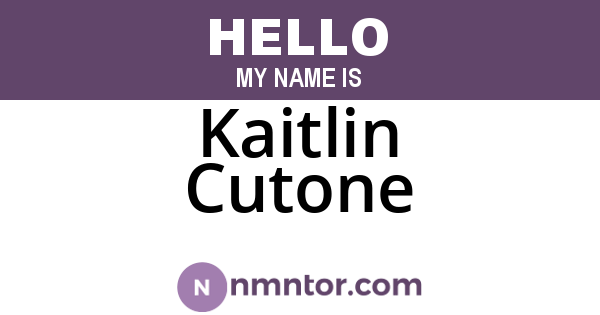 Kaitlin Cutone