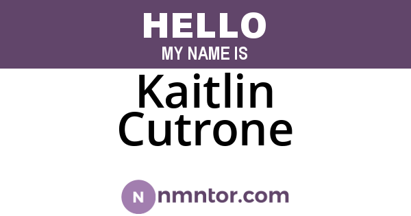 Kaitlin Cutrone