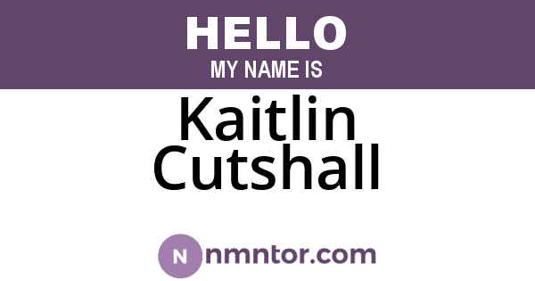 Kaitlin Cutshall