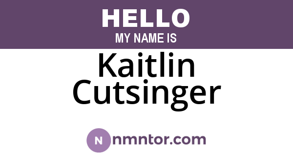 Kaitlin Cutsinger