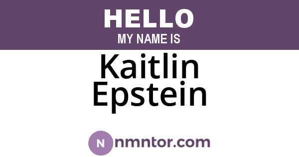 Kaitlin Epstein