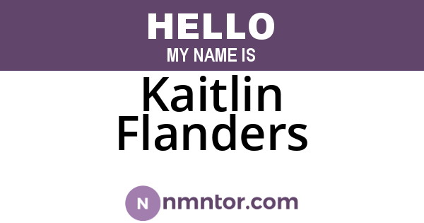 Kaitlin Flanders