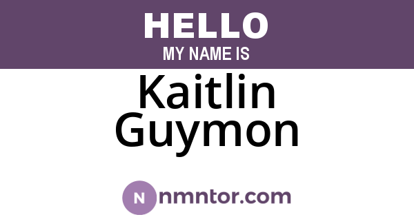 Kaitlin Guymon