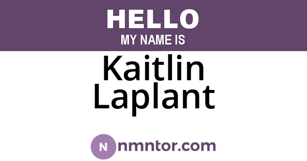 Kaitlin Laplant
