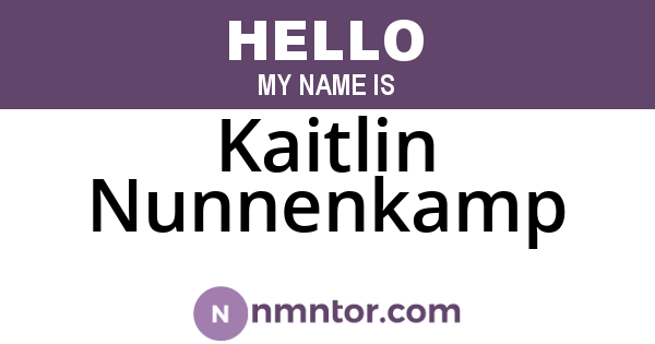 Kaitlin Nunnenkamp