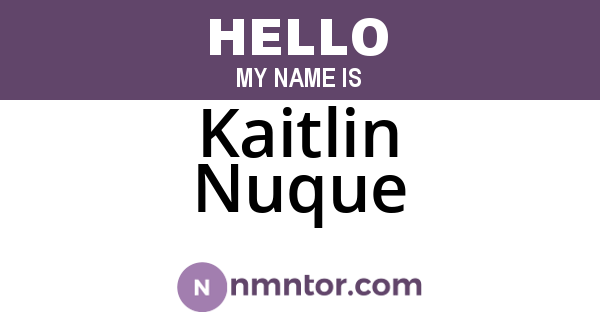 Kaitlin Nuque