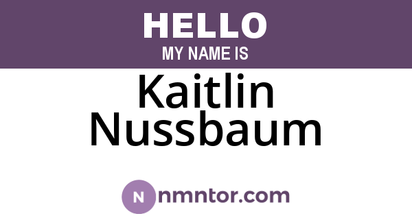 Kaitlin Nussbaum
