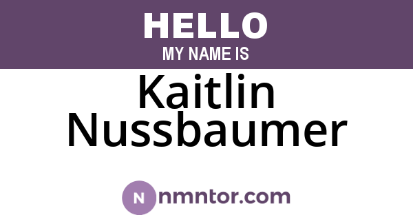 Kaitlin Nussbaumer