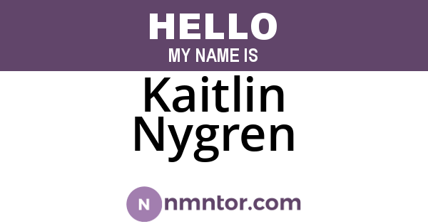 Kaitlin Nygren