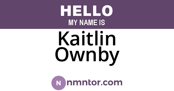 Kaitlin Ownby
