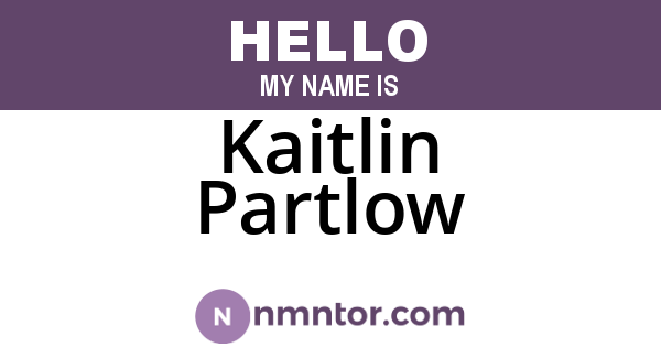 Kaitlin Partlow