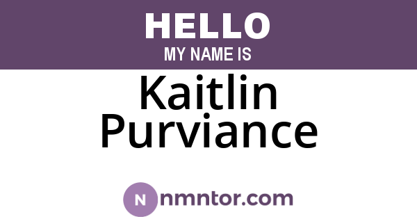 Kaitlin Purviance