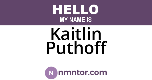 Kaitlin Puthoff