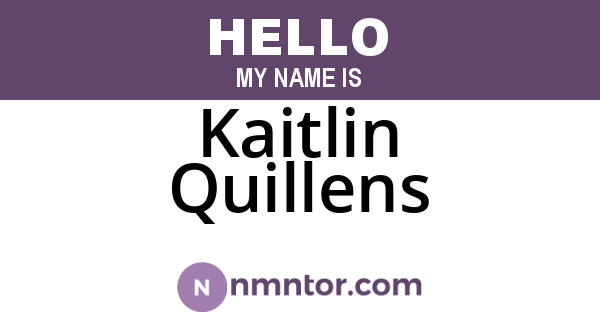 Kaitlin Quillens