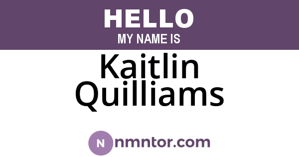 Kaitlin Quilliams