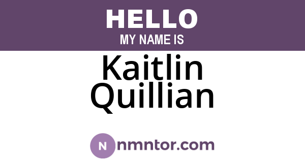 Kaitlin Quillian