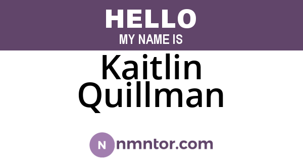 Kaitlin Quillman