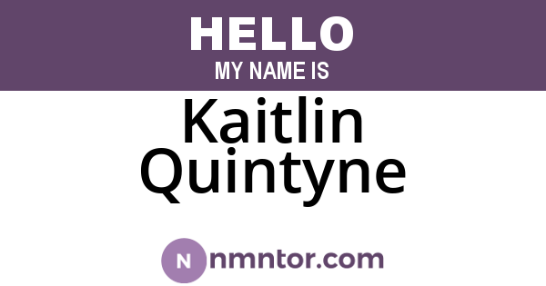 Kaitlin Quintyne