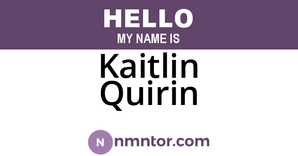 Kaitlin Quirin