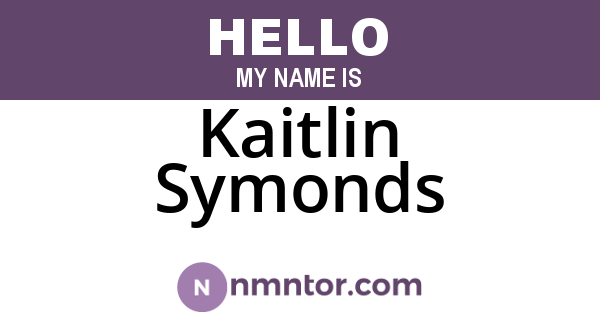 Kaitlin Symonds